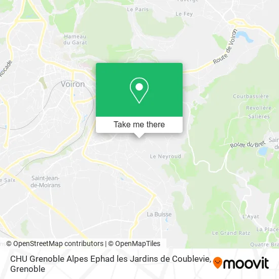 CHU Grenoble Alpes Ephad les Jardins de Coublevie map