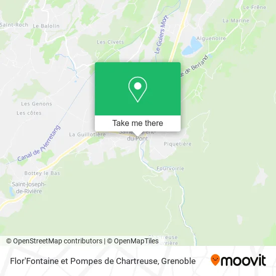 Flor'Fontaine et Pompes de Chartreuse map