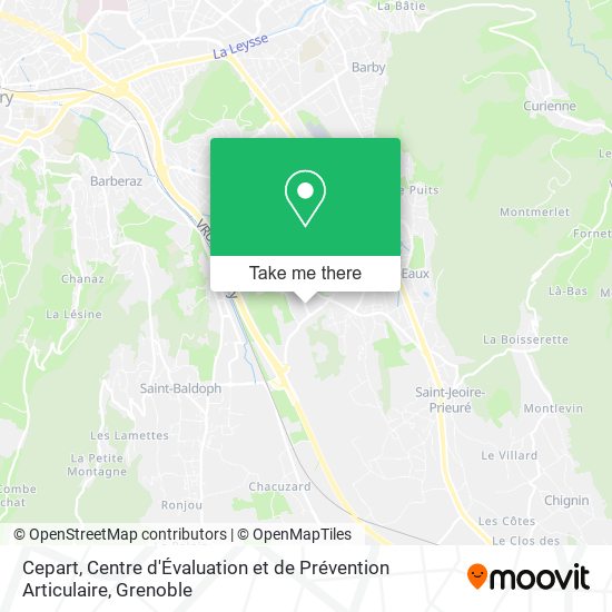 Cepart, Centre d'Évaluation et de Prévention Articulaire map