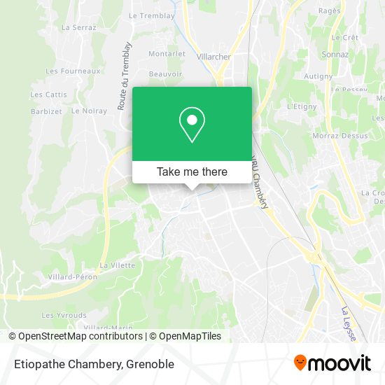 Etiopathe Chambery map