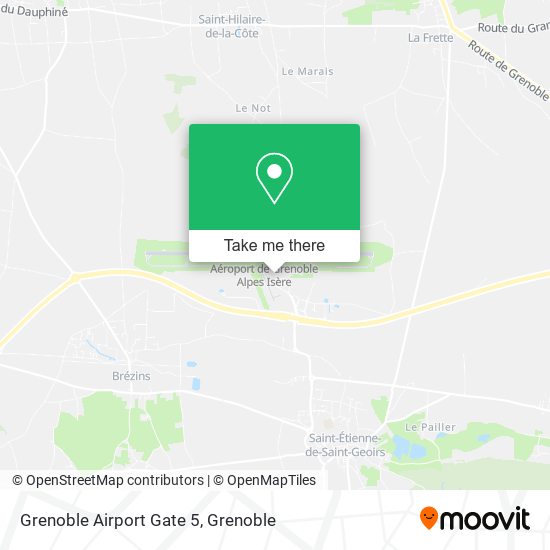 Grenoble Airport Gate 5 map