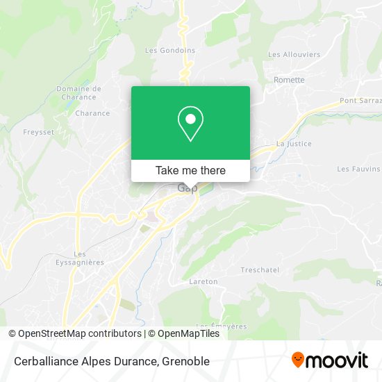 Cerballiance Alpes Durance map