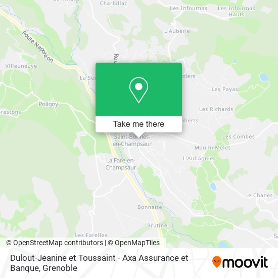 Mapa Dulout-Jeanine et Toussaint - Axa Assurance et Banque