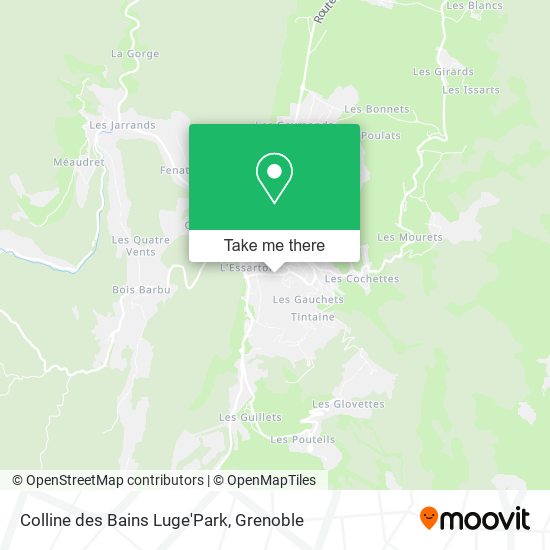 Colline des Bains Luge'Park map