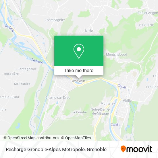 Recharge Grenoble-Alpes Métropole map