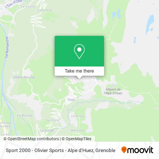 Sport 2000 - Olivier Sports - Alpe d'Huez map