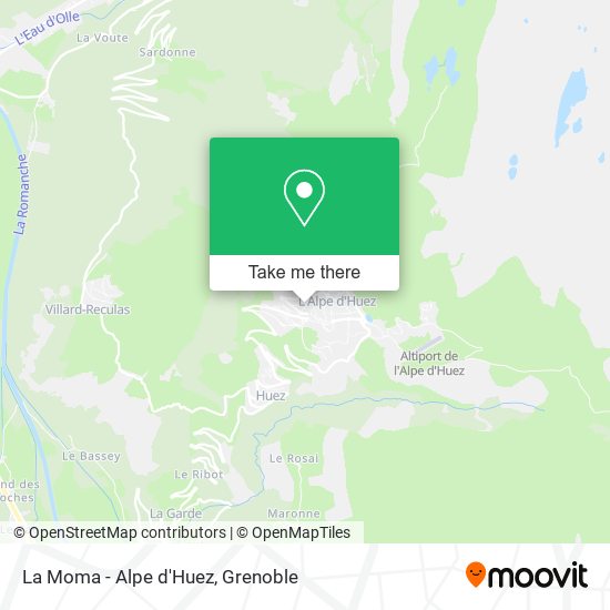 La Moma - Alpe d'Huez map