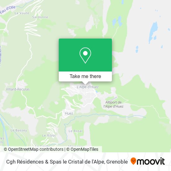 Cgh Résidences & Spas le Cristal de l'Alpe map