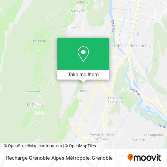 Recharge Grenoble-Alpes Métropole map