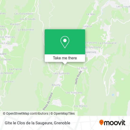 Gîte le Clos de la Saugeure map