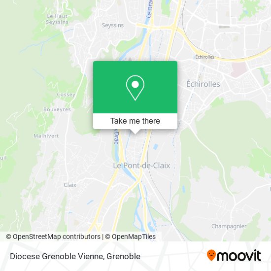 Mapa Diocese Grenoble Vienne