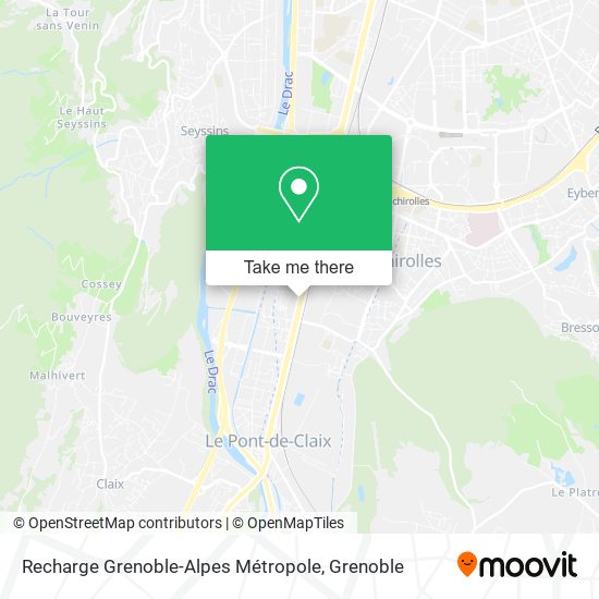 Recharge Grenoble-Alpes Métropole map