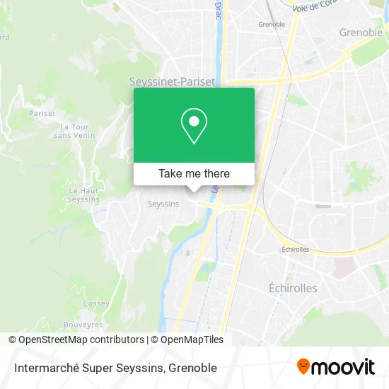 Intermarché Super Seyssins map