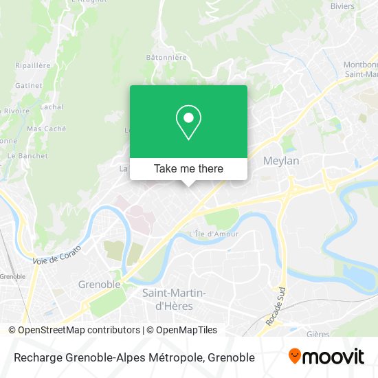 Mapa Recharge Grenoble-Alpes Métropole