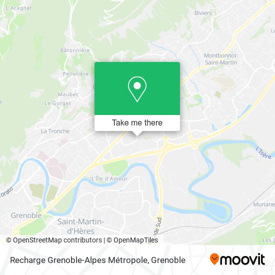 Recharge Grenoble-Alpes Métropole map