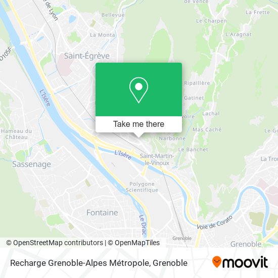 Recharge Grenoble-Alpes Métropole map