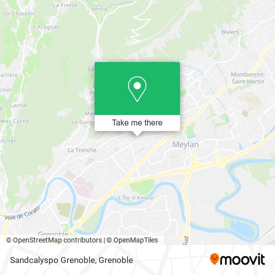Mapa Sandcalyspo Grenoble