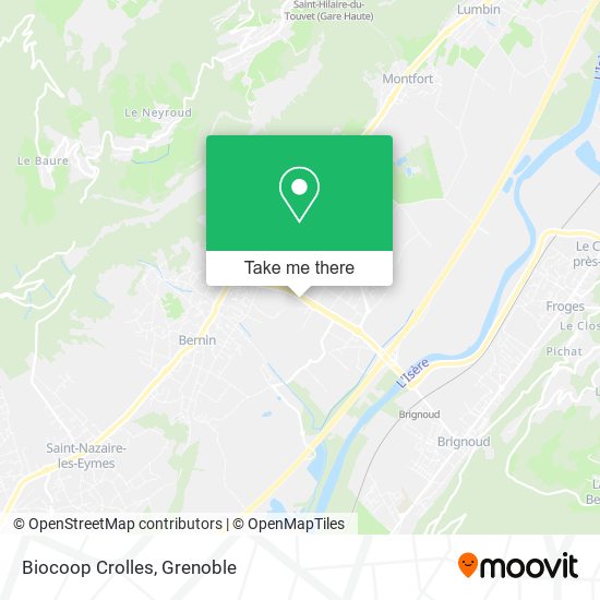 Mapa Biocoop Crolles