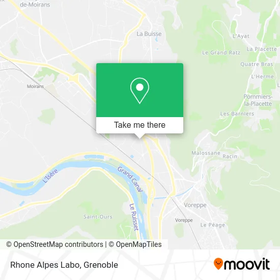 Rhone Alpes Labo map