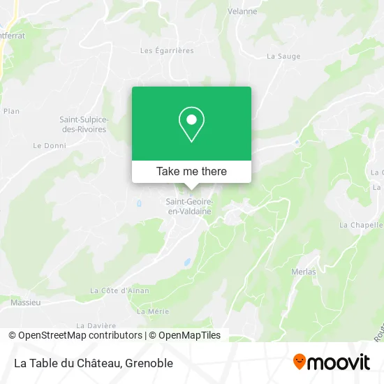 La Table du Château map