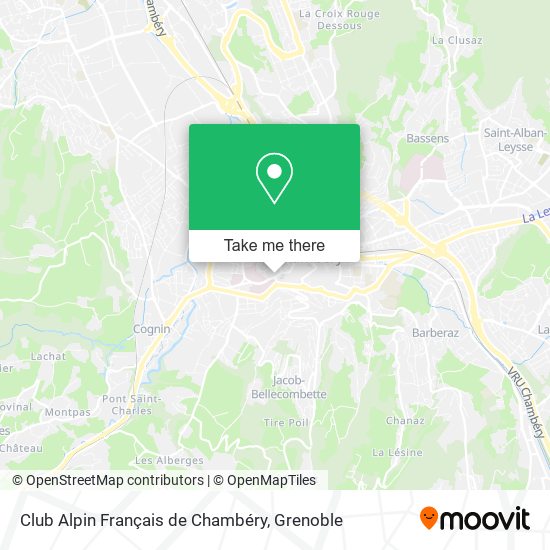 Club Alpin Français de Chambéry map
