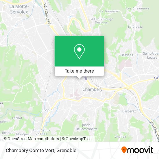 Chambéry Comte Vert map