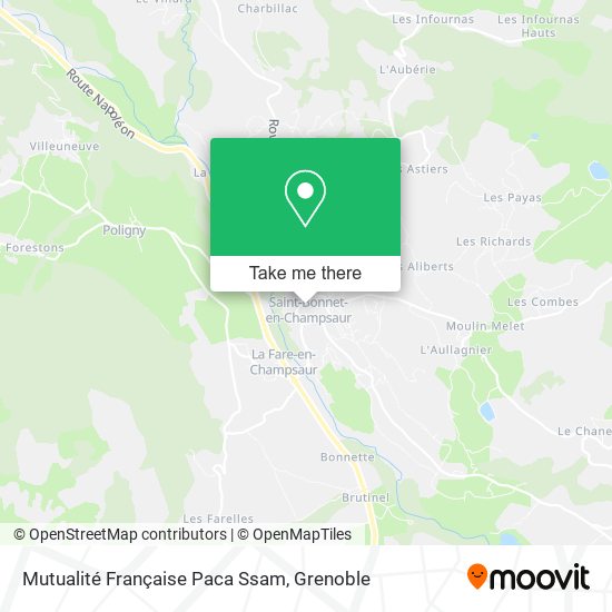 Mutualité Française Paca Ssam map