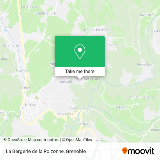 La Bergerie de la Roizonne map