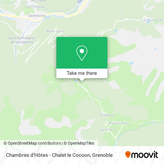 Chambres d'Hôtes - Chalet le Cocoon map