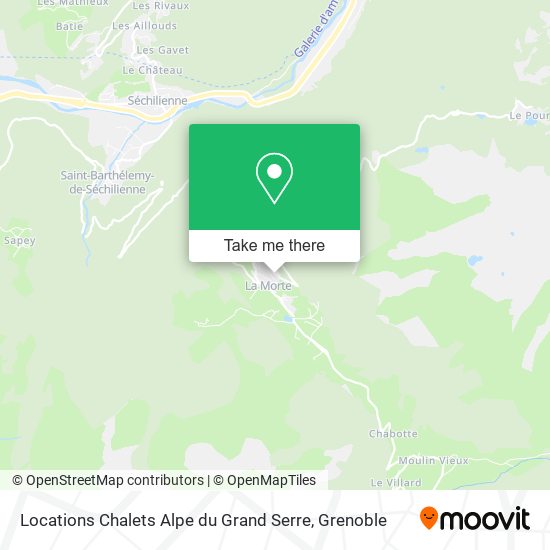 Locations Chalets Alpe du Grand Serre map
