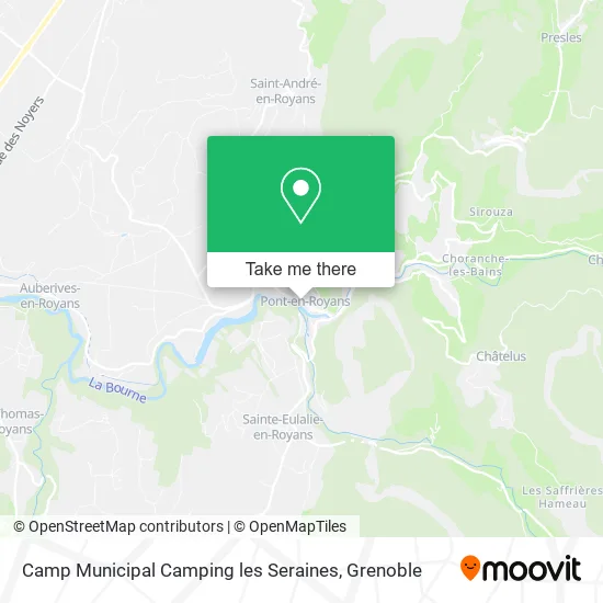 Camp Municipal Camping les Seraines map