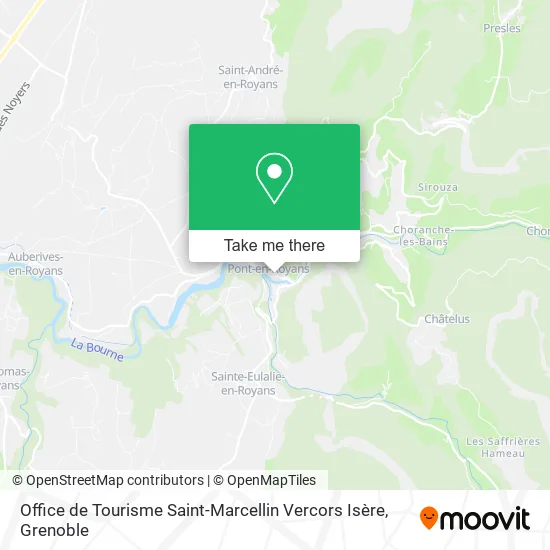 Office de Tourisme Saint-Marcellin Vercors Isère map