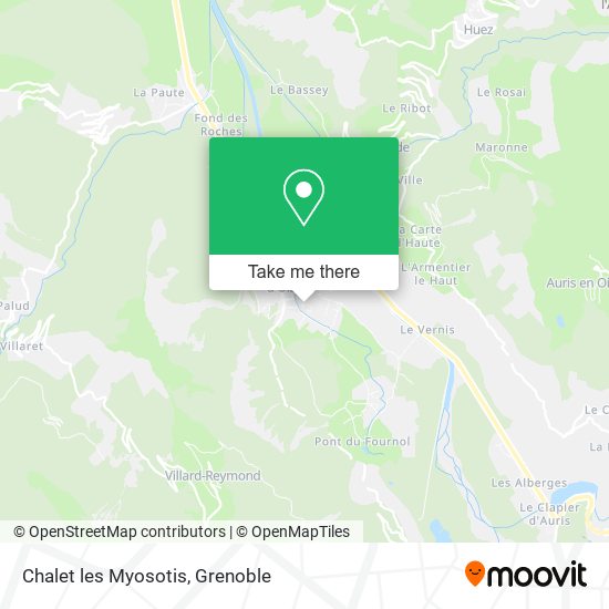 Chalet les Myosotis map