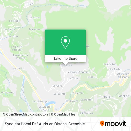 Syndicat Local Esf Auris en Oisans map