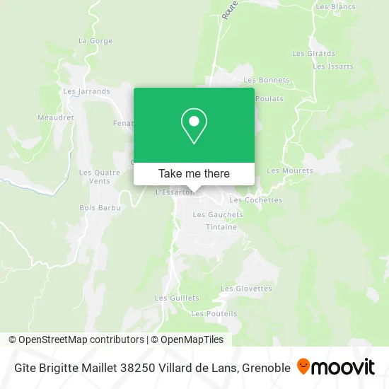 Gîte Brigitte Maillet 38250 Villard de Lans map