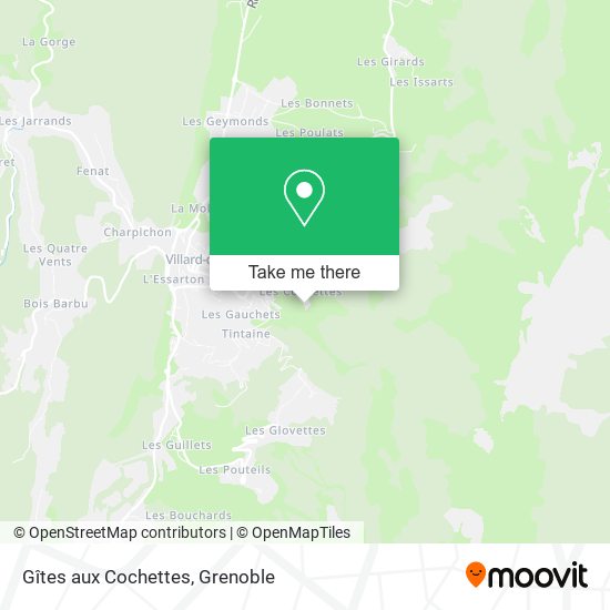 Gîtes aux Cochettes map