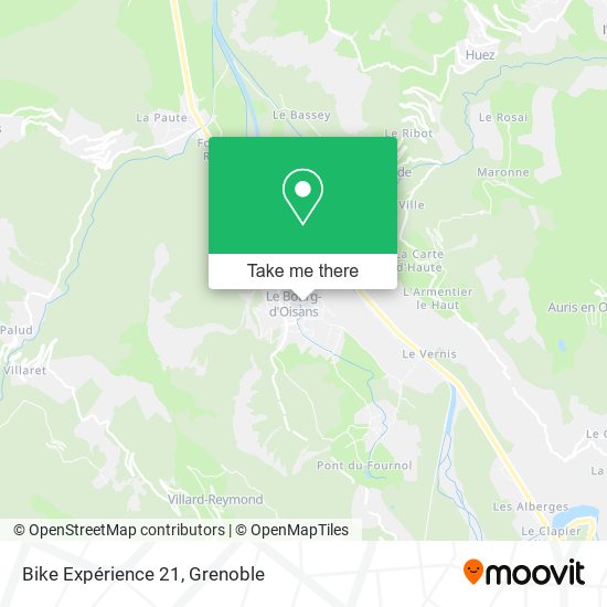 Bike Expérience 21 map