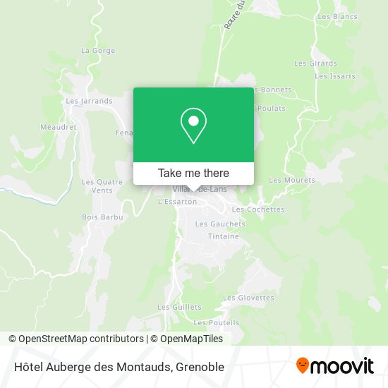 Hôtel Auberge des Montauds map