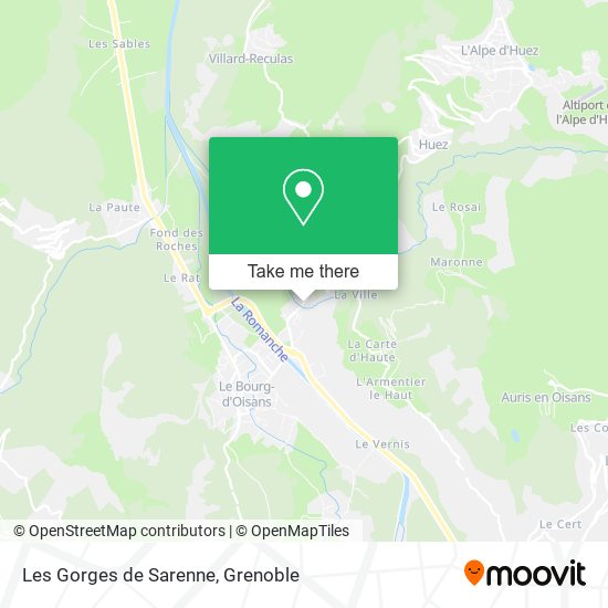 Les Gorges de Sarenne map