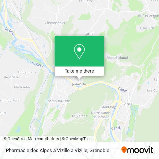 Pharmacie des Alpes à Vizille à Vizille map