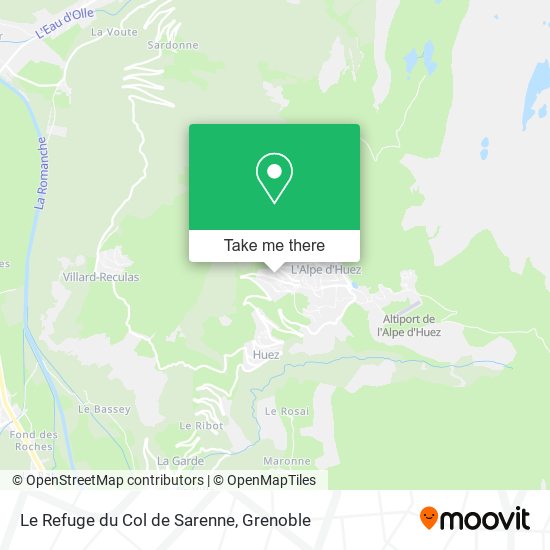 Le Refuge du Col de Sarenne map