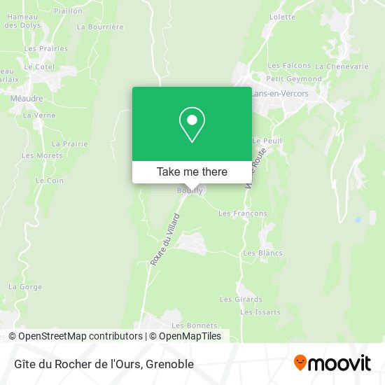 Gîte du Rocher de l'Ours map