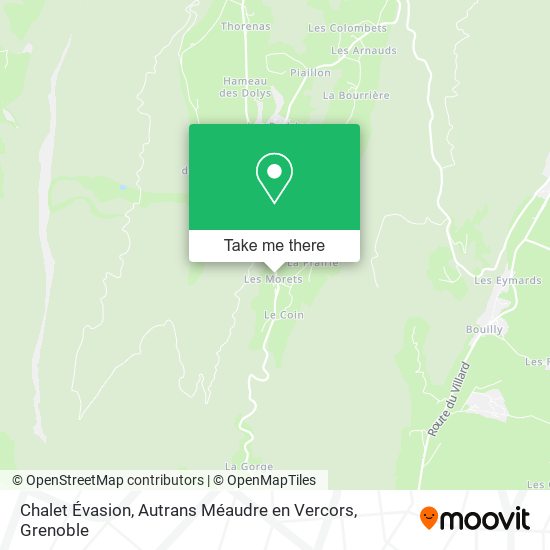 Chalet Évasion, Autrans Méaudre en Vercors map