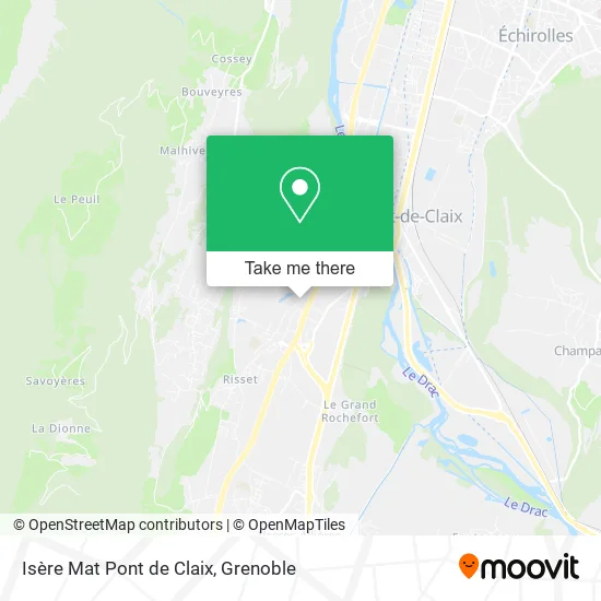 Isère Mat Pont de Claix map