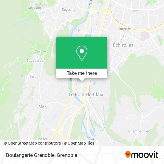 Boulangerie Grenoble map