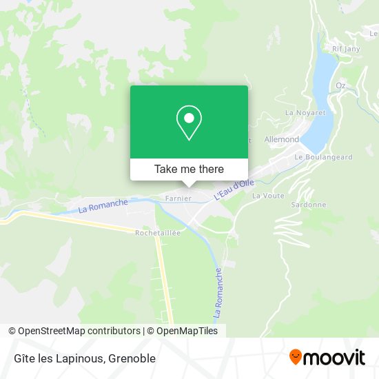 Gîte les Lapinous map