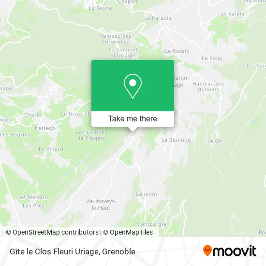 Gîte le Clos Fleuri Uriage map
