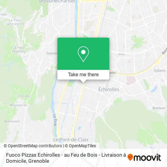 Fuoco Pizzas Echirolles - au Feu de Bois - Livraison à Domicile map