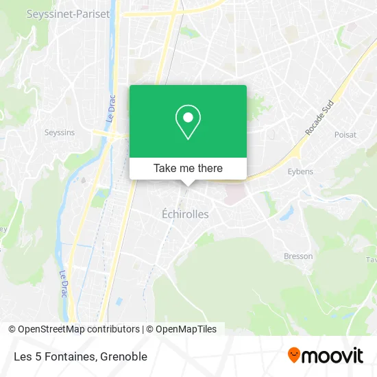 Les 5 Fontaines map