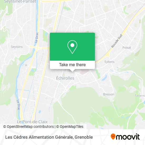 Les Cèdres Alimentation Générale map